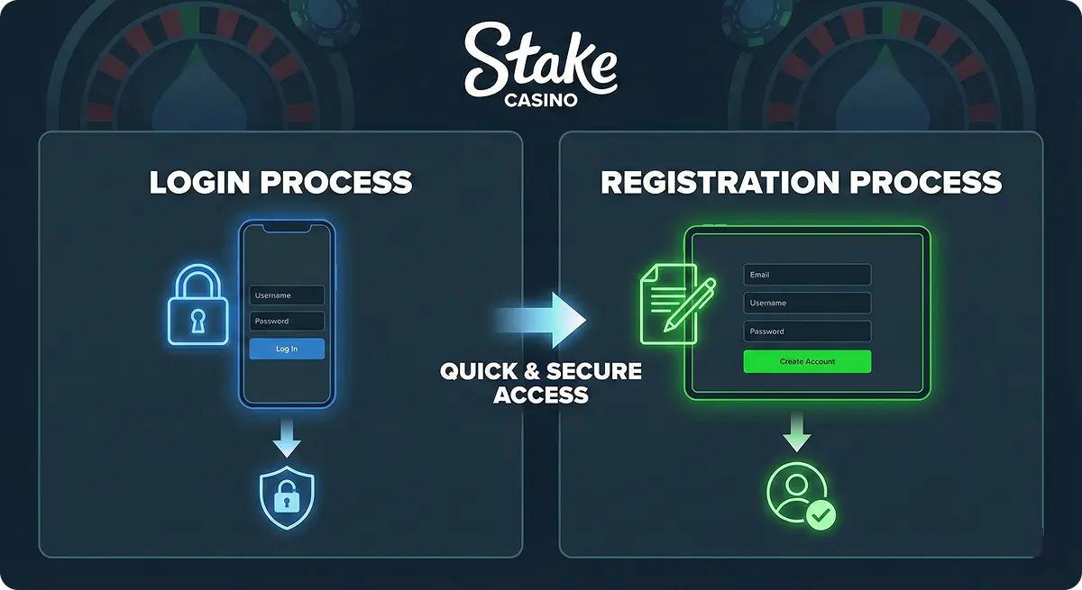Stake login and registration