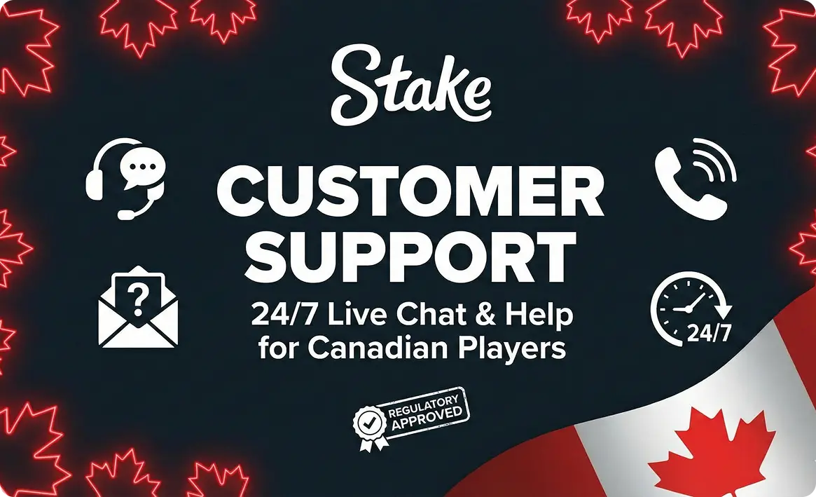 Stake Canada customer support with live chat and contact form