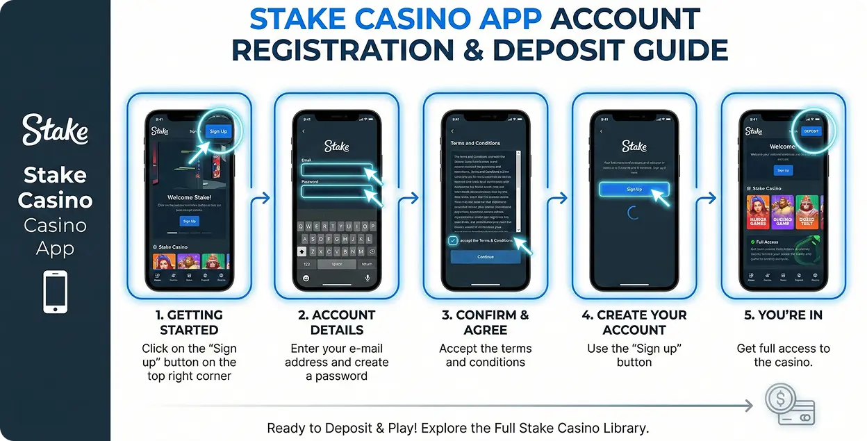 Stake casino app download and registration